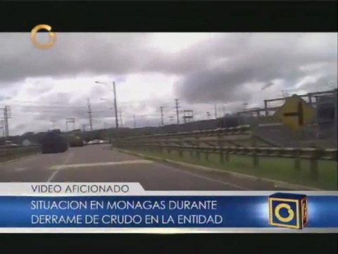 Video aficionado del derrame de crudo en Monagas