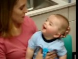 8 Month Old Deaf Babys Reaction To Cochlear Implant Being Activated !