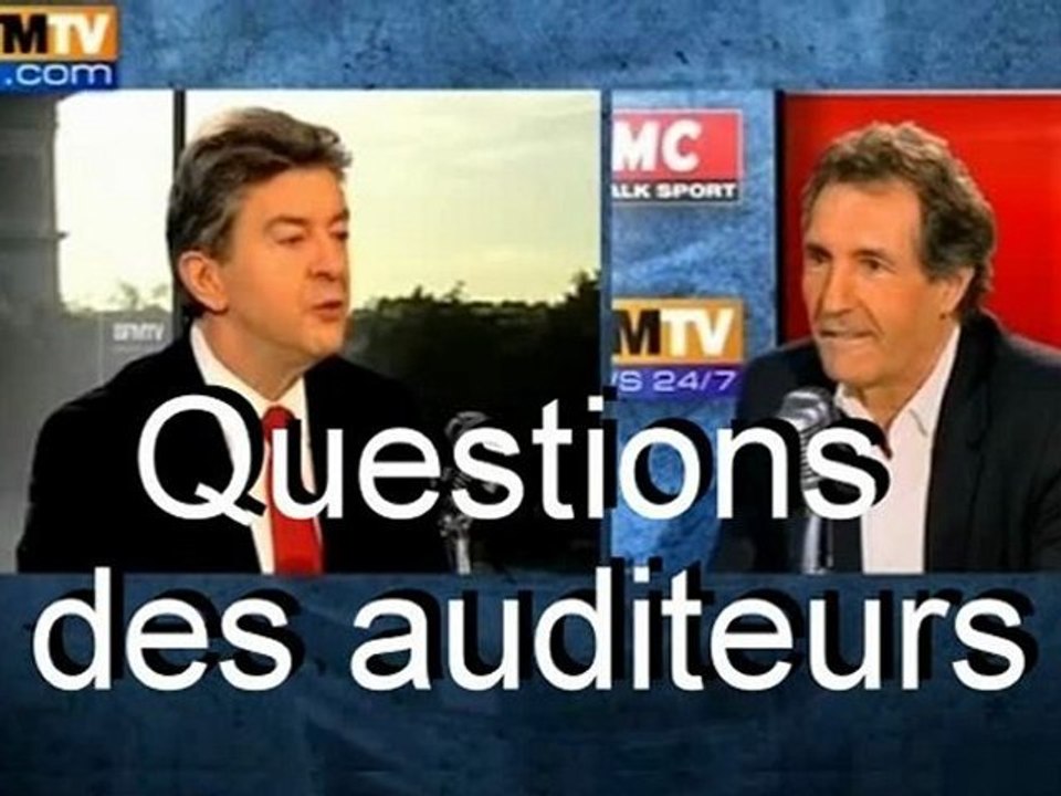 Mélenchon répond aux auditeurs de BFMTV