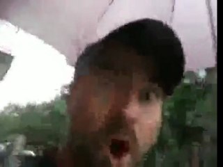 Exploding Storm Sewer Lifts Car