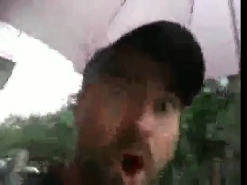 Exploding Storm Sewer Lifts Car