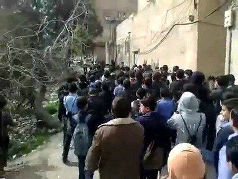 فري برس دمشق حي القابون طلابية الأربعاء 15 2 2012