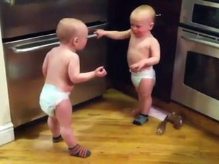 Twin Baby Boys Have A Conversation
