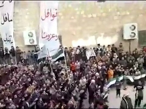 فري برس إدلب ـ تلمنس ـ مظاهرة نصرة للأتارب وحمص 15 ـ 2 ـ 2012