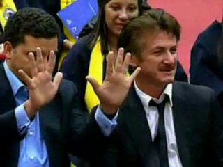 (VIDEO) Pdte. Chávez saluda y da la bienvenida al actor estadounidense y embajador itinerante de Haití, Sean Penn Venezolana de Televisión