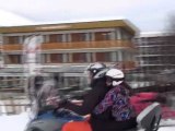 Le départ des motos neige