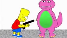 bart kills barney the dinosaur - YouTube