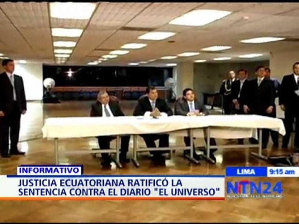 Directivos del diario "El Universo" deberán pagar tres años de prisión y USD 40 millones