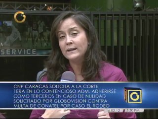 CNP, SNTP y Espacio Público solicitan adherirse al juicio contra multa a Globovisión