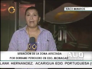 Tomas aéreas del río contaminado en Monagas
