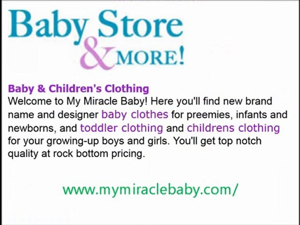Baby clothes and personalized baby gifts for life's little miracles