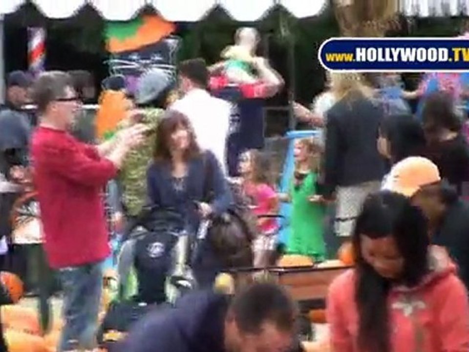 David Arquette With His Beautiful Daughter @ Mr. Bones Pumpkin Patch