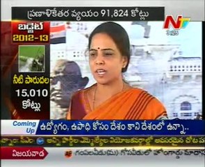 Sobha Nagi Reddy Response On Budget 2012