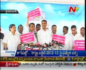 TRS MLA Harish RaoTalking From Assembly Media Point