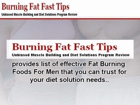 Effective Fat Burning Foods For Men
