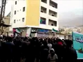 فري برس   مظاهرة دمشق حي برزة في جمعة المقاومة الشعبية 17 2 2012