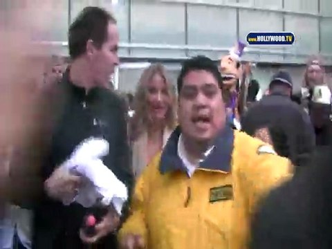 Cameron Diaz Caught in Big Crowd at Staples Center