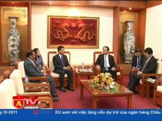 Bộ trưởng Bộ CA tiếp đại sứ Lào tại Việt Nam