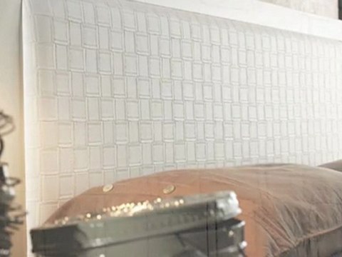 Cosatto letto imbottito matrimoniale MAXI motivo ad intreccio