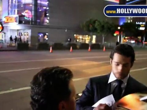 Kellan Lutz, Henry Cavill, Luke Evans and Freida Pinto attend the IMMORTALS premiere.