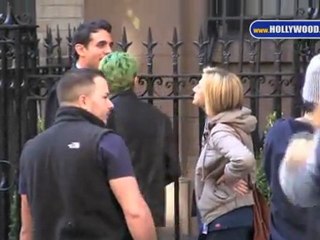 Edie Falco on the set of Nurse Jackie