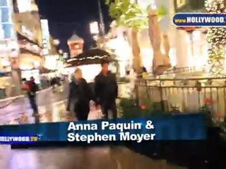 Shawn Chapman Holley, Jerry Ferrara, Jenny McCarthy, and Anna Paquin at the Grove