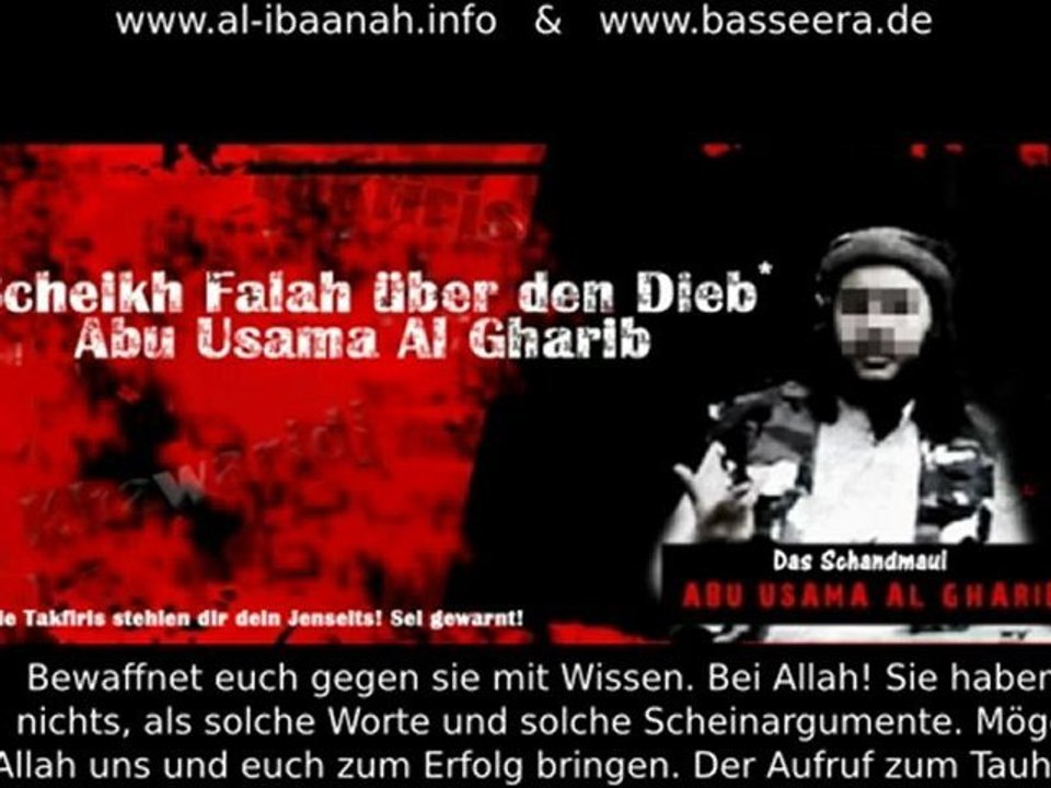Antwort auf den takfiri abu usama al gharib