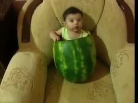 Baby eating Watermelon