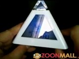 Pyramid Shape LCD Digital Display Alarm Clock Color Change Night Light