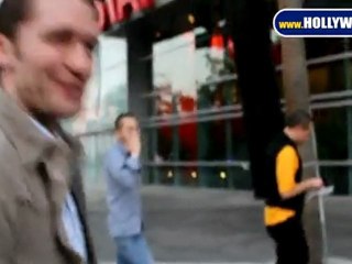Matthew Morrison Poses For Fans at Staples Center