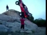 Idiot Flips His Car