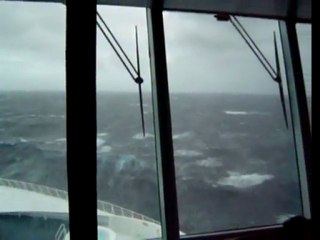 Huge Wave hits cruise ship