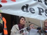 Manifestation contre la fermeture de PSA Aulnay Discours de Nathalie Arthaud