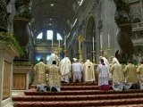 Pope Benedict conducts mass with new cardinals