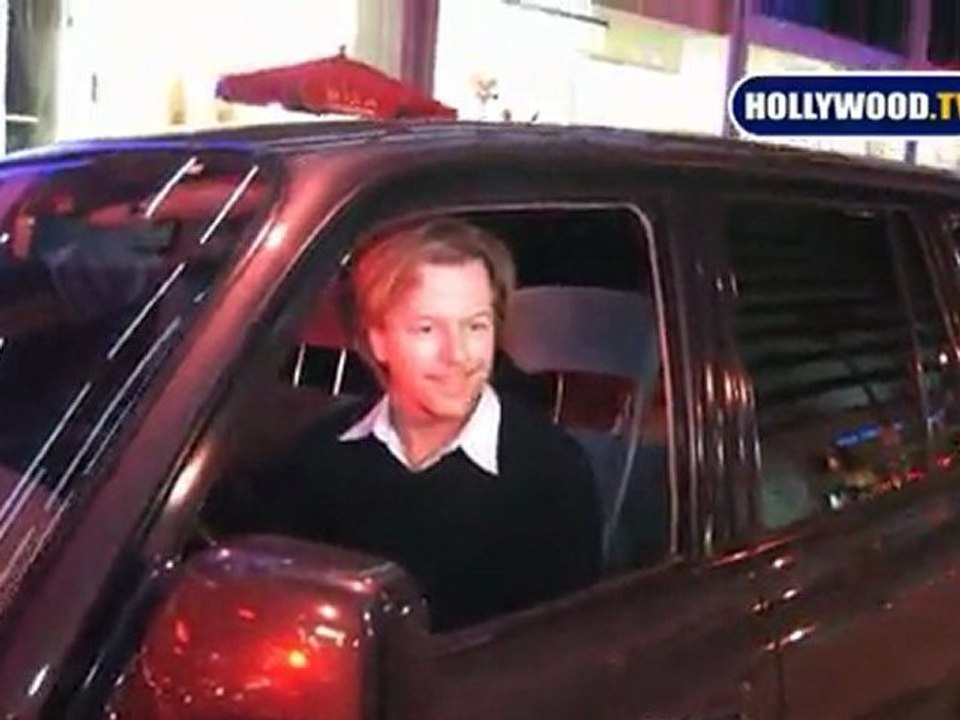 David Spade Talks To Cameras At BOA