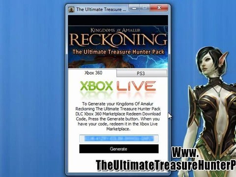 Kingdoms Of Amalur Reckoning The Ultimate Treasure Hunter Pack Costume DLC Free on Xbox 360 And PS3