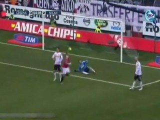 Cesena 1-3 AC Milan Goal highlights 19.02.2012