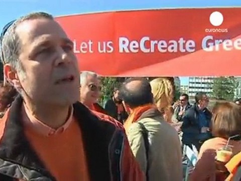 Miles de manifestantes en Atenas, horas antes de la...