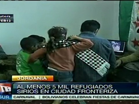 Al menos 5 mil refugiados sirios en Jordania
