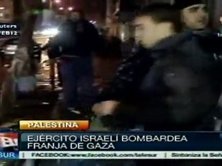 Ejército israelí bombardea franja de Gaza