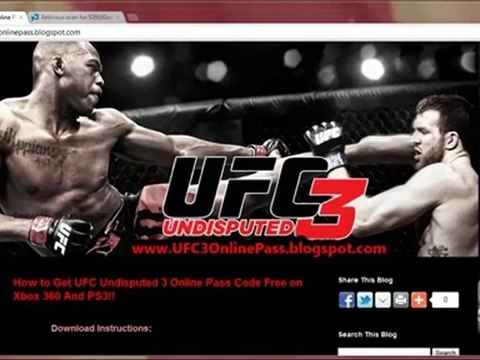 UFC Undisputed 3 Online Pass Code Unlock Tutorial - Xbox 360 - PS3
