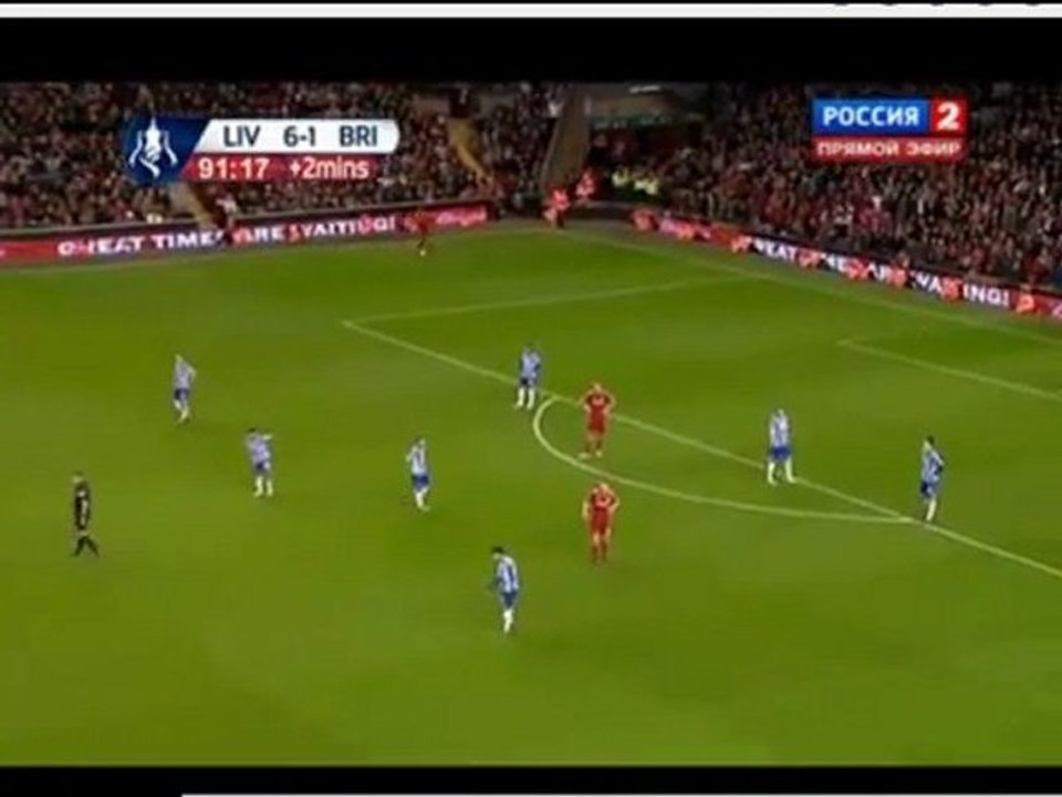 Naked fan at a match Liverpool-Brighton 19.02.2012