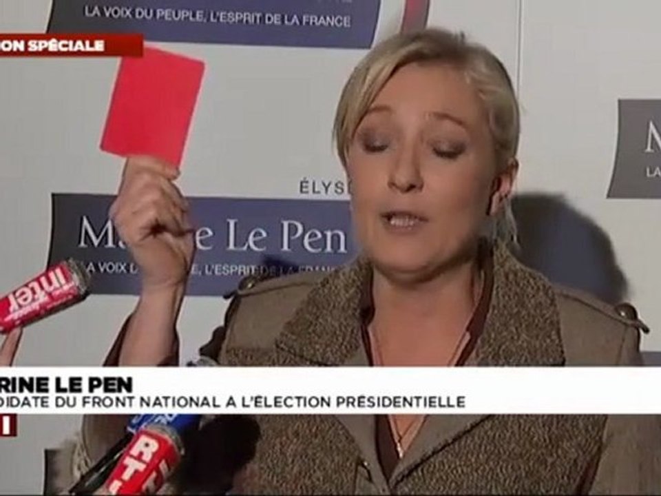 Sarkozy: Casse-toi pauv' Con ! (Marine Le Pen, carton rouge, FN)