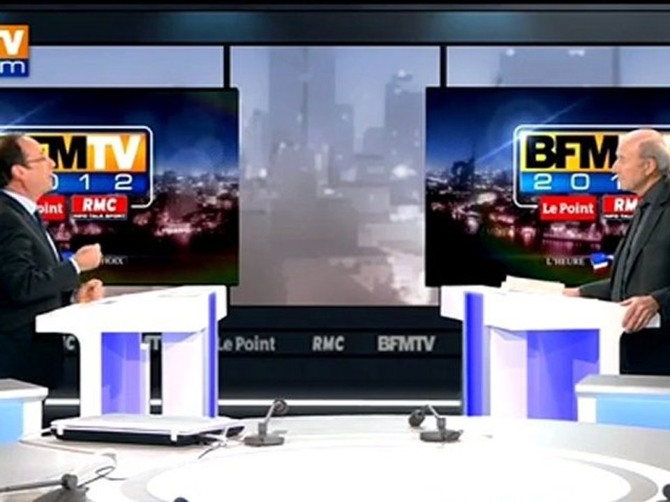 BFMTV 2012 : l’interview de François Hollande par Olivier Mazerolle