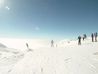 Ski à Super-Besse (neige et brouillard)