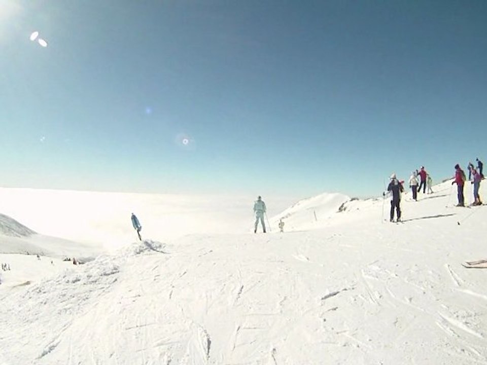 Ski à Super-Besse (neige et brouillard)