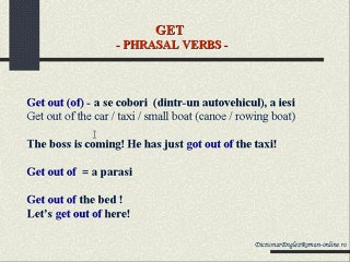 Phrasal verb GET  - GET cu particula