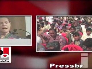 Sonia Gandhi in Raebareli Entire people are unhappy in Uttar Pradesh