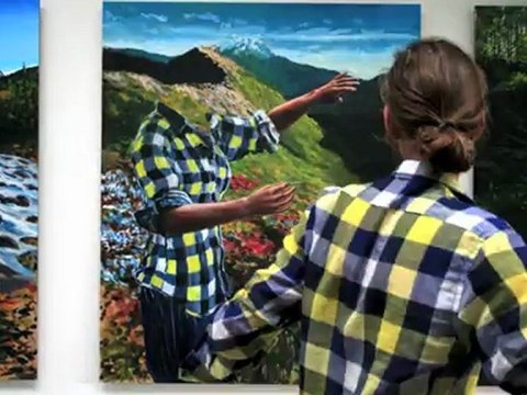 Peinture sur tableau en stop motion