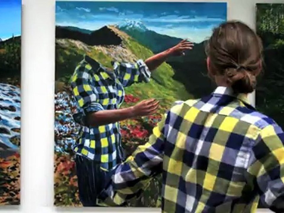 Peinture sur tableau en stop motion